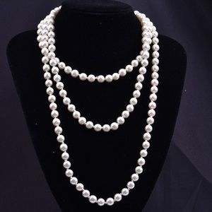 COPY - White Pearl long necklace